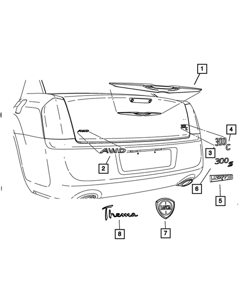 Nameplates for 2012 Chrysler 300 #0