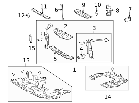 Radiator Support for 2010 Lexus LS600h #0