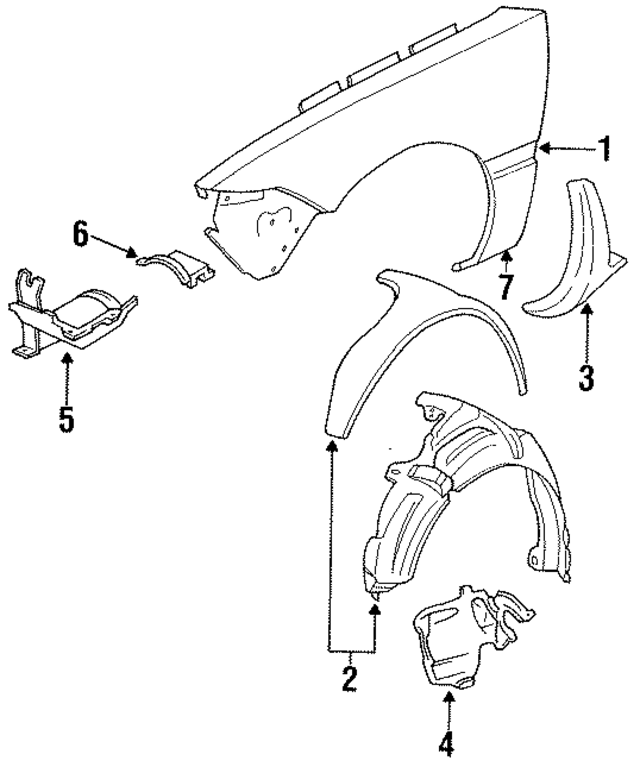 E9JY16005A - Body: Fender for Mercury: Capri Image