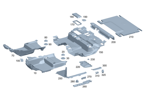 Floor Covering, Entrance Trim and Footrest in Driver Compartment for 2025 Mercedes-Benz G580 #0