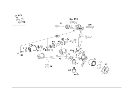 4MATIC&reg; Steering Knuckle & Control Arm for 2005 Mercedes-Benz S430 #0