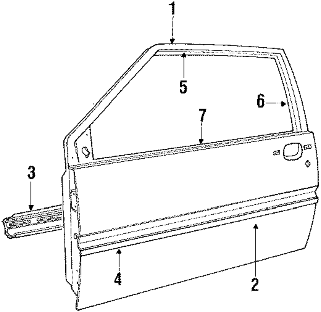 1341225 - Body: Belt Molding for Volvo: 780 Image