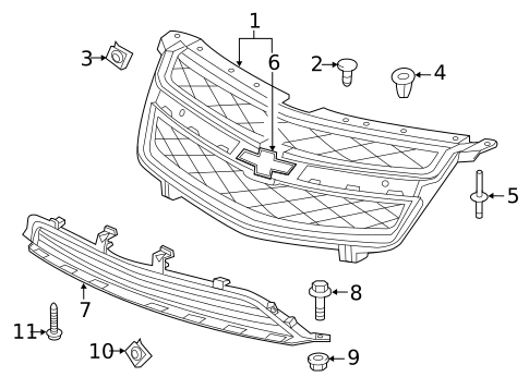 Grille & Components for 2014 Chevrolet Volt #0
