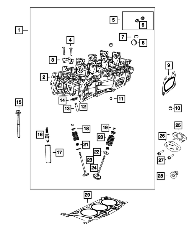« 68154699AA – 3.6L Gas w/BSG; Engine : Culasse Trousse Boulons pour Mopar Image »