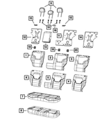 5YS25PS4AA - : Rear Headrest, Center for Mopar Image