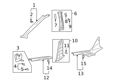 Interior Trim - Pillars for 2004 Hyundai Sonata #0