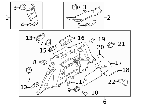 Interior Trim - Quarter Panels for 2019 Kia Sorento #0