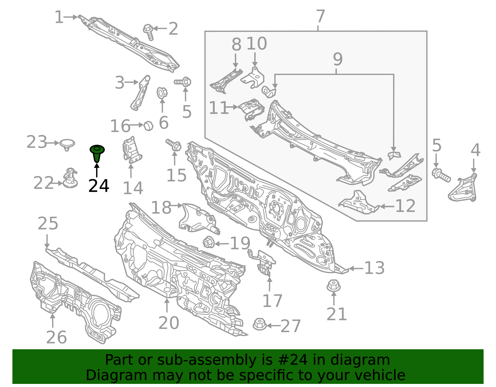 G031-68-866B - Insulator Clip - 1996-2020 Mazda | Mazda Parts Factor