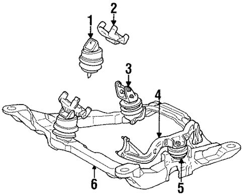 Engine & Trans Mounting for 1997 Lincoln Continental #0