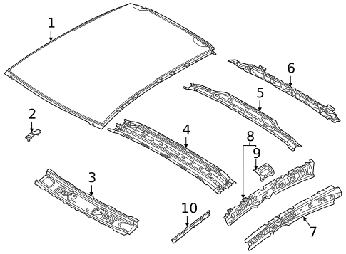 Roof & Components for 2020 Toyota Yaris #1