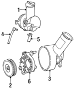 E9DZ3A713A - Steering: Power Steering Return Hose for Ford: Taurus Image