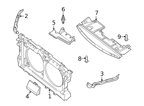 Radiator Support for 2009 Nissan Altima #0