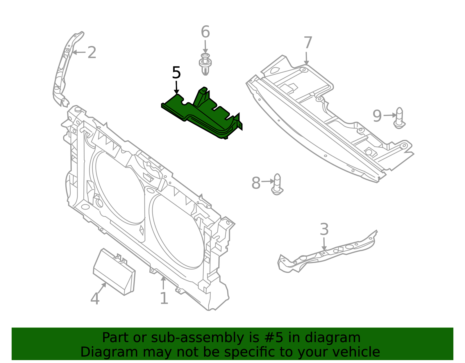 Genuine Radiator Support Splash Shield - 62542-JA00B | NissanParts