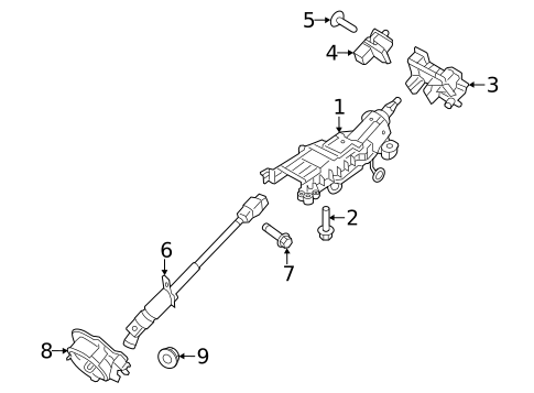 Shroud, Switches & Levers for 2012 Ford Taurus #1