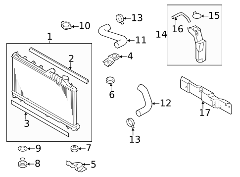 Radiator & Components for 2014 Subaru Impreza #0