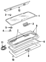 E9BZ6150054A - Body: Glass for Ford: Festiva Image