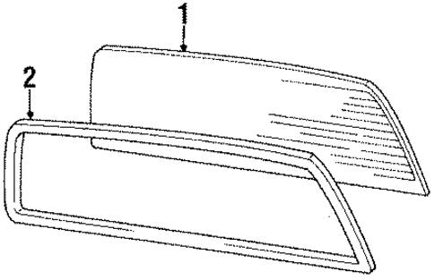Glass & Hardware - Back for 1995 Toyota Pickup #1