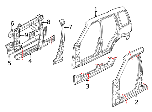Center Pillar for 2005 Land Rover Freelander #0