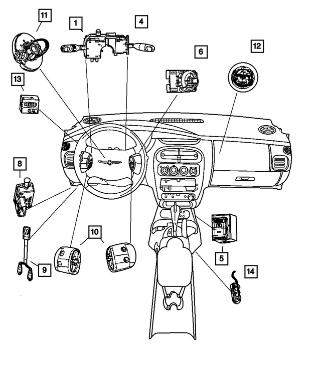 5073047AC - Electrical: Multifunction Switch, Export for Mopar Image