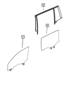 68378777AB - Glass: Front Door Glass, Left for Jeep: Grand Cherokee, Grand Cherokee L Image