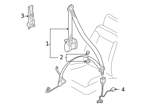 Front Seat Belts for 2007 Audi A3 Quattro #0