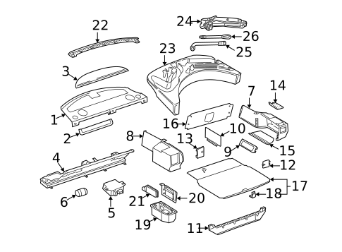 Interior Trim - Rear Body for 2003 Audi A8 Quattro #0