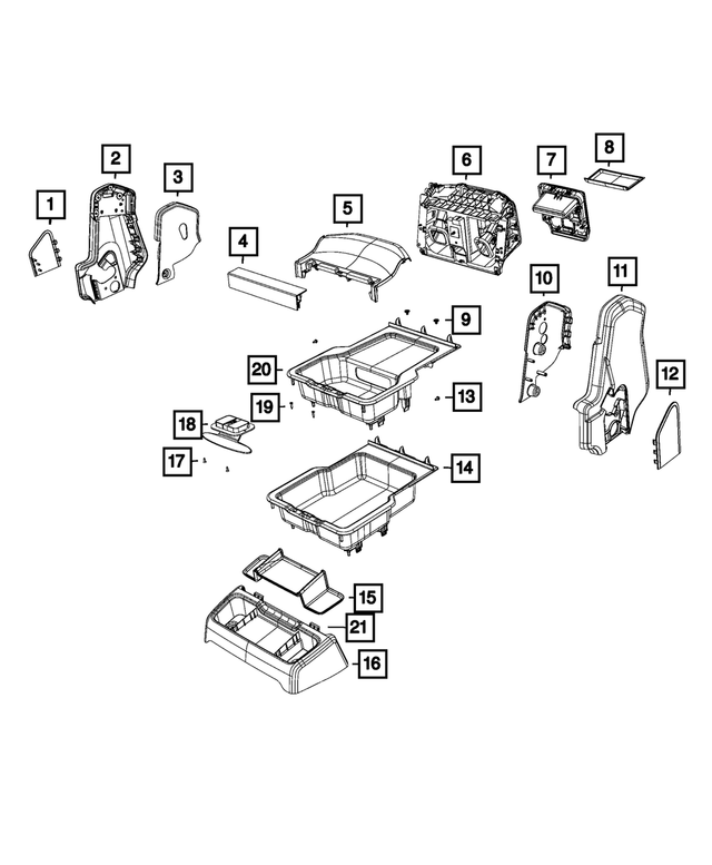 5ZF40TX7AD - Interior Trim: Front Seat Shield for Mopar Image