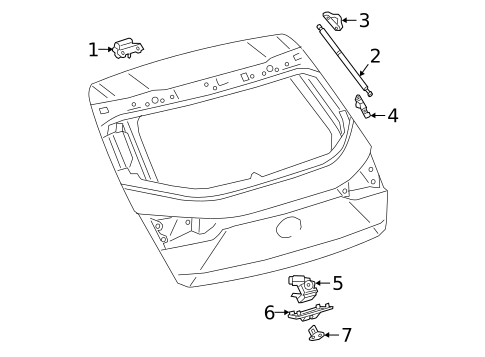 Liftgate for 2020 Lexus UX200 #2