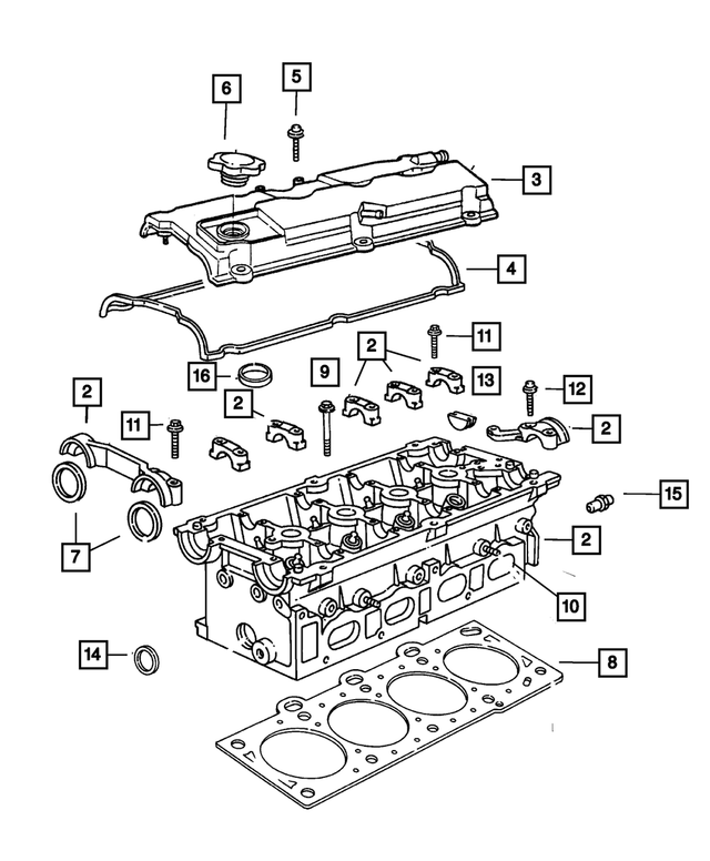 R8249421AA - Engine 2.4L Four Cylinder (Turbo): Cylinder Head for Mopar Image