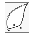 678610E030 - : Door Weather-Strip for Lexus: RX350 Image