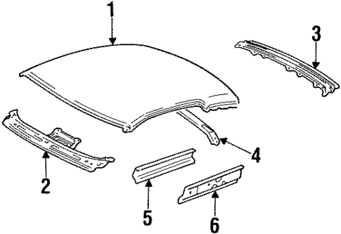 Roof & Components for 1996 Lexus SC300 #0