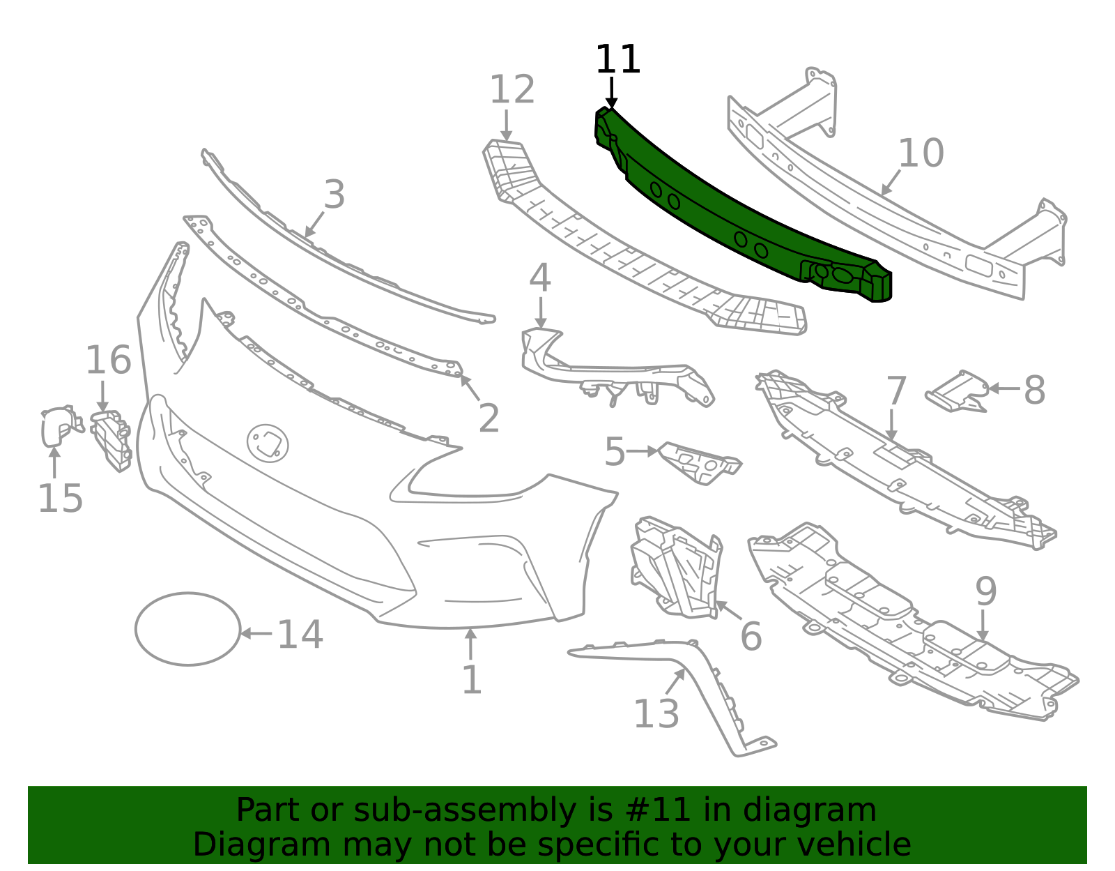 2022-2025 Toyota GR86 Bumper Impact Absorber SU003-09220 | Toyota
