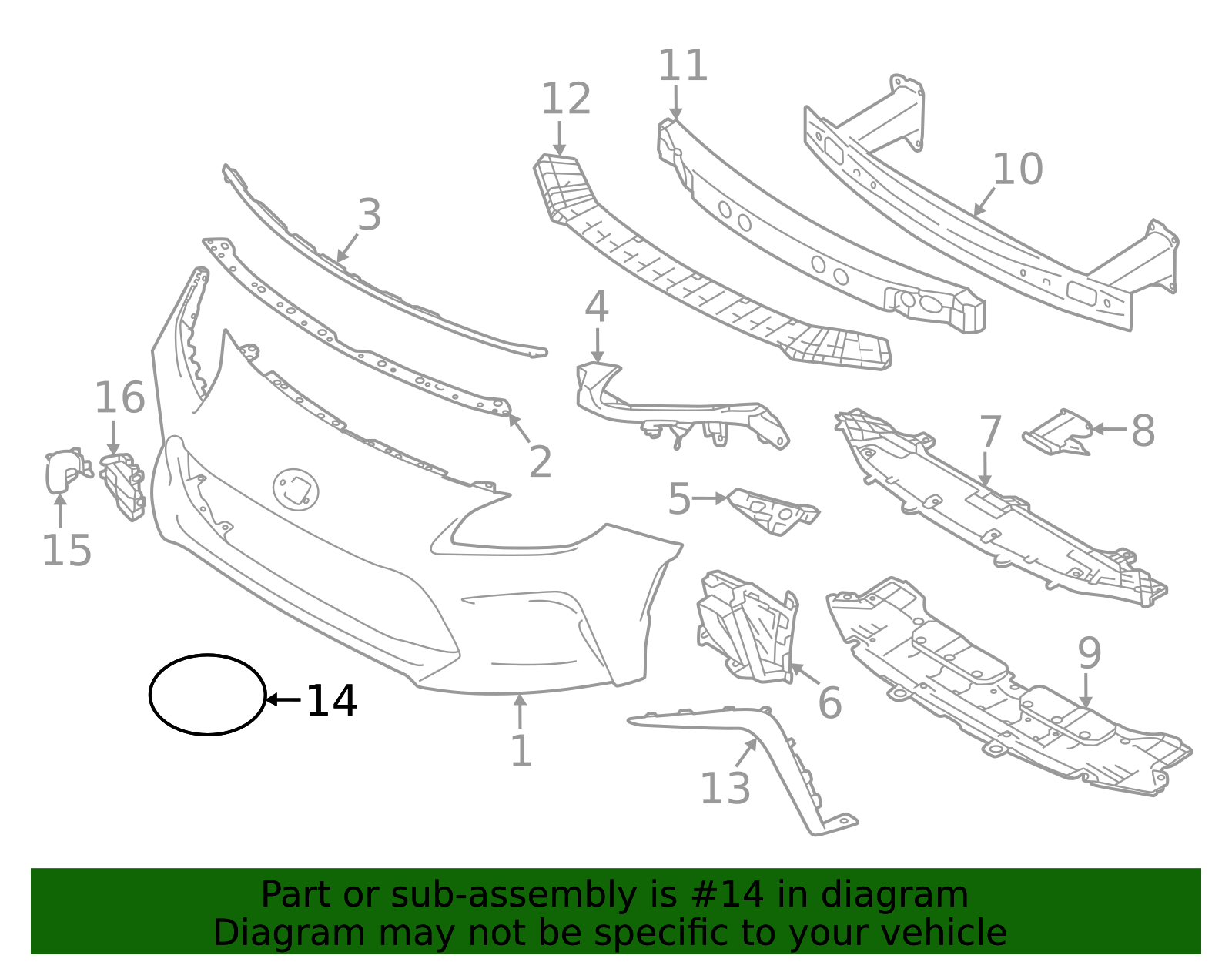SU003-08642 - Bumper Cover Emblem 2022-2025 Toyota GR86