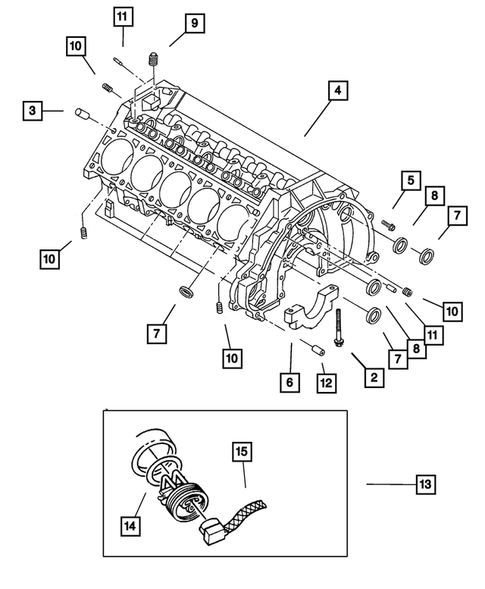 Cylinder Block for 2002 Dodge Ram 2500 #1