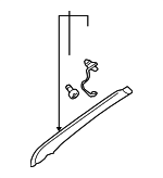 7210A161HA - Body: Windshield Pillar Trim for Mitsubishi Image