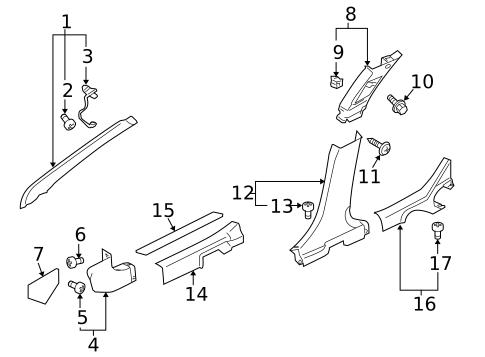 Interior Trim - Pillars for 2025 Mitsubishi Outlander #4