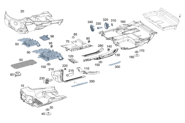 1676800111 - Panelling: Front Floor Covering for Mercedes-Benz: GLE350, GLE450, GLE450e, GLE53 AMG, GLS450 Image image