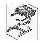 80A881105E - Body: Cushion Frame for Volkswagen: Atlas, Atlas Cross Sport, Taos, Tiguan Image