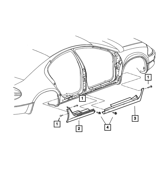 5018730AA - Exterior Ornamentation: Quarter Panel Cladding, Right for Mopar Image