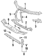 5320533011 - Body: Upper Tie Bar for Toyota Image image