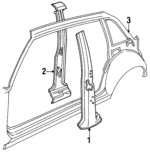Center Pillar for 1992 Volvo 240 #0