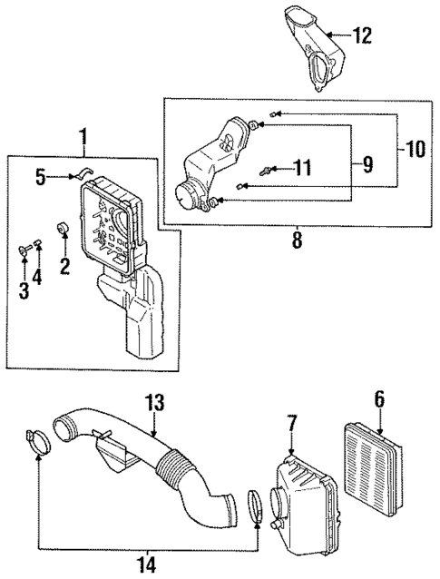 Air Intake for 1998 Chrysler Sebring #0