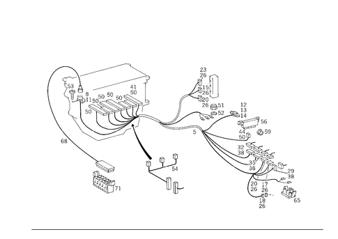 Corresponding Cable Harness, in Apparatus Case for 1993 Mercedes-Benz 600SEL #0