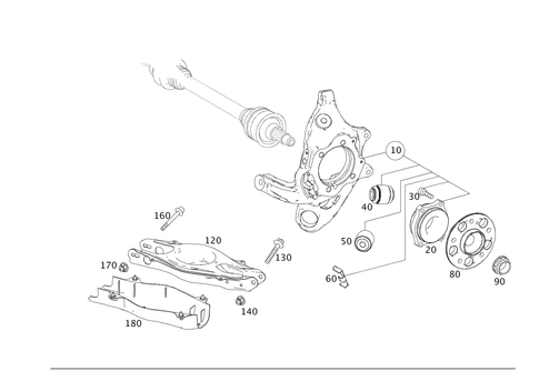 Rear Axle Suspension for 2014 Mercedes-Benz C250 #0