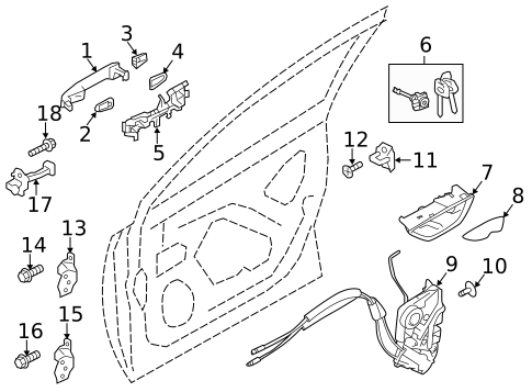 Lock & Hardware for 2025 Subaru Outback #4