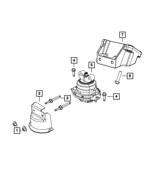 « 5090026AA – 5.7L Gas; Engine : Monture Du Moteur Ecran Thermique, Côté Gauche pour Mopar Image »