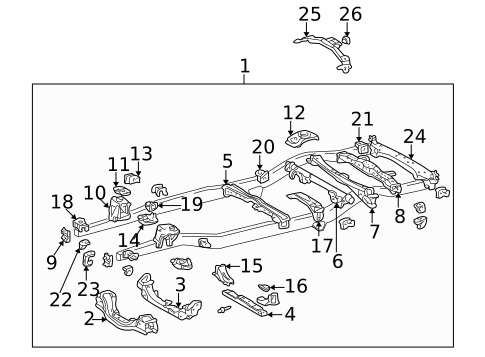 Frame & Components for 2004 Toyota Sequoia #0