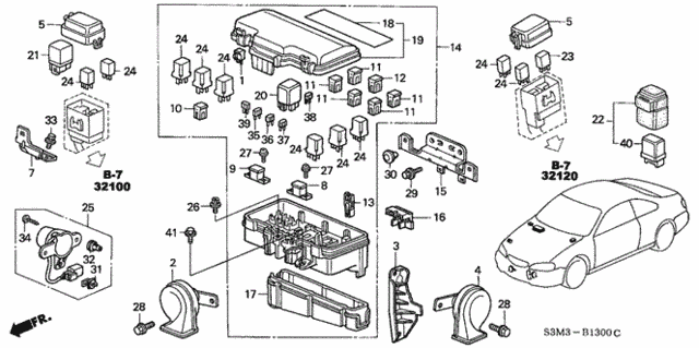 Control Unit (Engine Room) for 2003 Acura CL #0