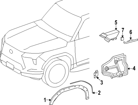 Exterior Trim - Fender for 2024 Lexus GX550 #0