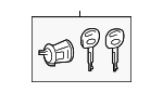 6905606160 - Body: Cylinder &amp; Keys for Toyota: Avalon, Camry, Highlander, Sequoia, Tacoma Image